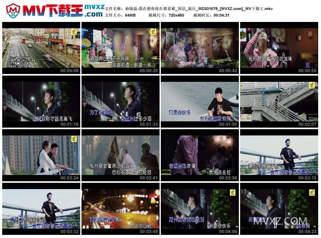 孙晓磊-我在想你你在想着谁_国语_流行_MD201678